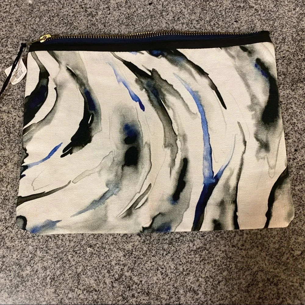Paper source tie-dye zippered pouch